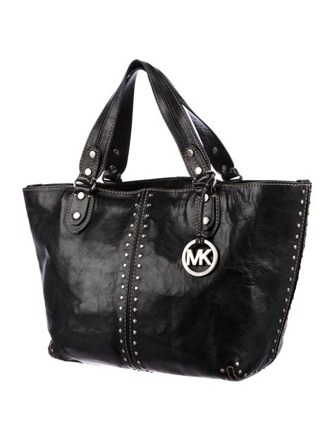 michael kors white bag with silver studs|michael kors black studded handbag.